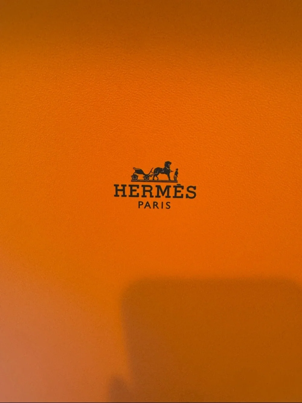 Hermès Orange Gift Box with Black Ribbon 11.5x14x4.5